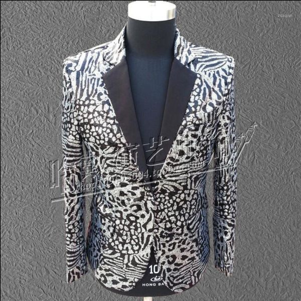 men's suits & blazers s-5xl men leopard sequins suit bar nightclub singer dj sequined self-cultivation plus size jacket costumes, White;black
men's suits & blazers s-5xl men leopard sequins suit bar nightclub singer dj sequined self-cultivation plus size jacket costumes, White;black