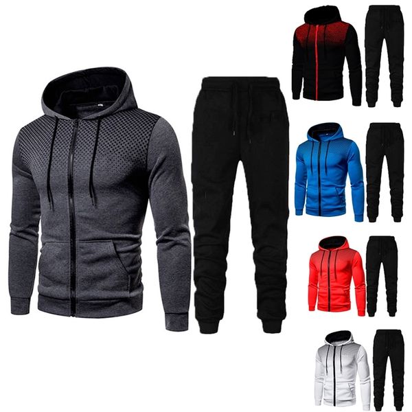 men's set casual autumn hoodies + pants tracksuit sportswear long hooded with zipper sweatshirts set harajuku male clothes 211109, Gray
men's set casual autumn hoodies + pants tracksuit sportswear long hooded with zipper sweatshirts set harajuku male clothes 211109, Gray