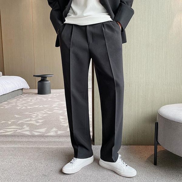 men's pants men straight casual suit male streetwear chic youth fashion loose dress pant long trousers, Black
men's pants men straight casual suit male streetwear chic youth fashion loose dress pant long trousers, Black