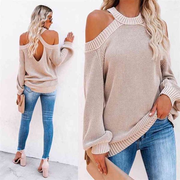 spring autumn jumper female o-neck long sleeve off shoulder knitted sweater sale casual loose hollow out sweaters mujer 210604, White;black
spring autumn jumper female o-neck long sleeve off shoulder knitted sweater sale casual loose hollow out sweaters mujer 210604, White;black