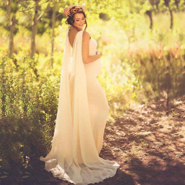 maternity dresses pregnancy dress po shoot women pography props sleeveless solid color flowy chiffon maxi, White
maternity dresses pregnancy dress po shoot women pography props sleeveless solid color flowy chiffon maxi, White