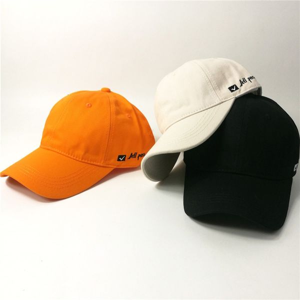 solid soft baseball cap for men and women, Black;white
