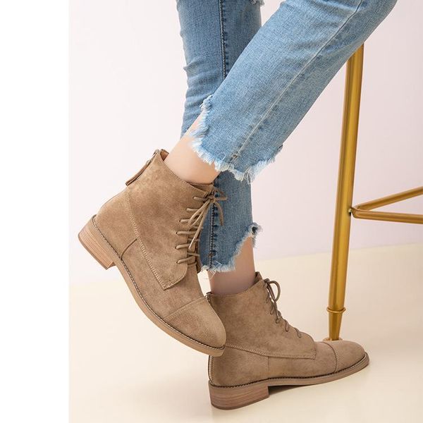 boots 2021 winter fashion women's england retro boot round toe short tube lace-up all-match casual women shoes, Black
boots 2021 winter fashion women's england retro boot round toe short tube lace-up all-match casual women shoes, Black