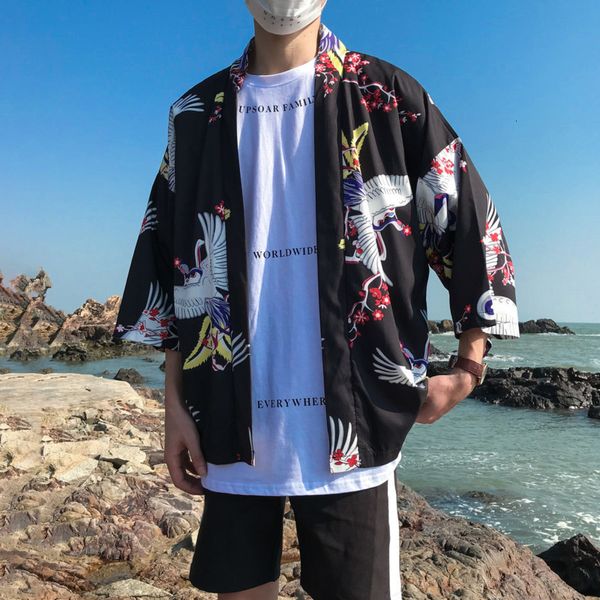 shirts summer thin cardigan men's fashion print casual men streetwear korean loose short-sleeved shirts mens hawaiian shirt, White;black
shirts summer thin cardigan men's fashion print casual men streetwear korean loose short-sleeved shirts mens hawaiian shirt, White;black