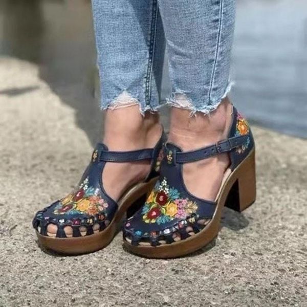dress shoes women's platform sandals summer high heels hollow leather women luxury flower print designer heel chunky, Black
dress shoes women's platform sandals summer high heels hollow leather women luxury flower print designer heel chunky, Black