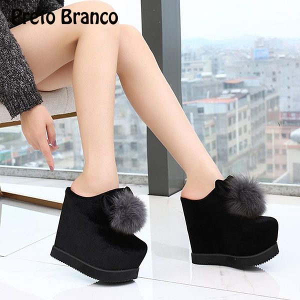 autumn winter slope increased slippers, ears hair slipper15cm wedges slippers women shoe zyw sandals, Black
autumn winter slope increased slippers, ears hair slipper15cm wedges slippers women shoe zyw sandals, Black