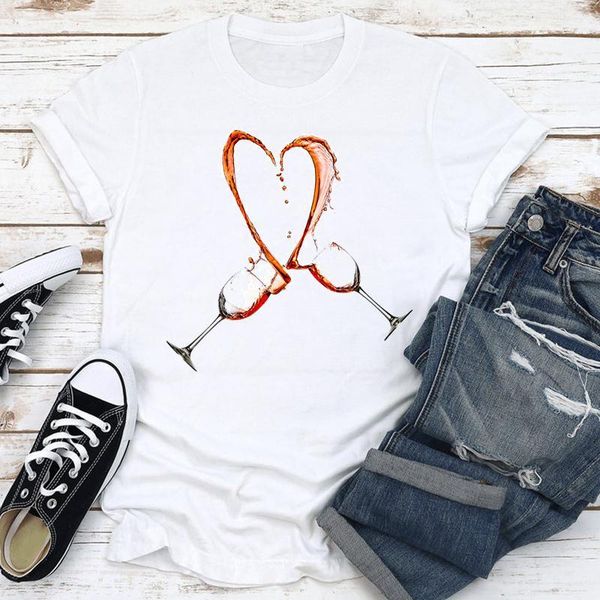 women's t-shirt summer wine happy friend short sleeve 90s clothing women fashion clothes print cartoon tshirt female tee graphic, White
women's t-shirt summer wine happy friend short sleeve 90s clothing women fashion clothes print cartoon tshirt female tee graphic, White