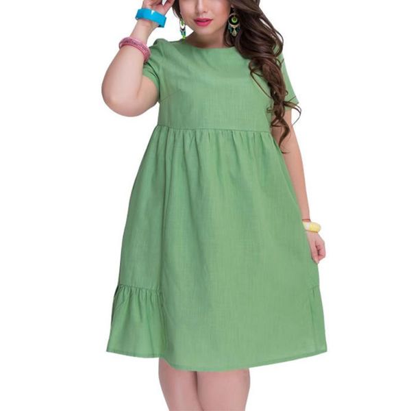 plus size dresses big women midi dress brief princess retro loose sundress o-neck short sleeve clothing elegant ol vestidos, Black
plus size dresses big women midi dress brief princess retro loose sundress o-neck short sleeve clothing elegant ol vestidos, Black