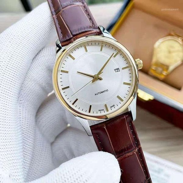 wristwatches men's watch mechanical self winding mens simple and fashionable long designer relojes para hombre, Slivery;brown
wristwatches men's watch mechanical self winding mens simple and fashionable long designer relojes para hombre, Slivery;brown
