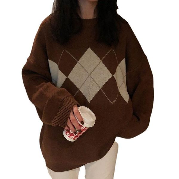women's sweaters harajuku sweater women oversized pullovers ladies winter loose argyle aesthetic jumper y2k fall fashion sueter mujer, White;black
women's sweaters harajuku sweater women oversized pullovers ladies winter loose argyle aesthetic jumper y2k fall fashion sueter mujer, White;black