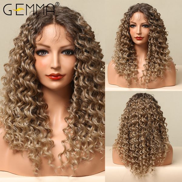 long afro kinky curly lace front synthetic wigs for women cosplay party natural middle part omber brown blonde lace wig, Black
long afro kinky curly lace front synthetic wigs for women cosplay party natural middle part omber brown blonde lace wig, Black