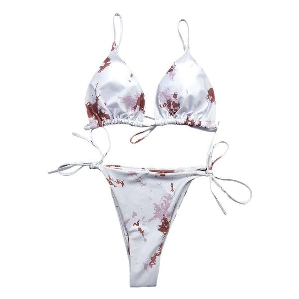 women's swimwear 11xf women micro brazilian bikini set tie-dye cinched string triangle swimsuit halter bra side tie thong bathing suit, White;black
women's swimwear 11xf women micro brazilian bikini set tie-dye cinched string triangle swimsuit halter bra side tie thong bathing suit, White;black