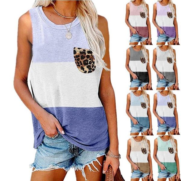women's t-shirt color block shirt patchwork contrast women sleeveless tshirt with leopard pocket 2021 summer plus size shirts 5xl casua, White
women's t-shirt color block shirt patchwork contrast women sleeveless tshirt with leopard pocket 2021 summer plus size shirts 5xl casua, White