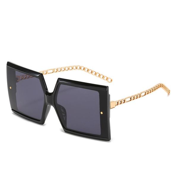 sunglasses fashion chain square women retro rice nail personality for wild catwalk street shooting glasses, White;black
sunglasses fashion chain square women retro rice nail personality for wild catwalk street shooting glasses, White;black