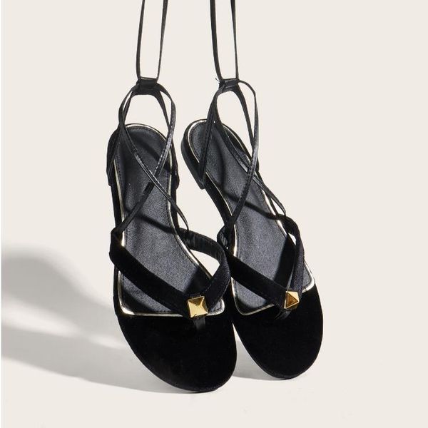 sandals summer women flats cross strappy thong roman shoes casual flip flops flat luxury, Black
sandals summer women flats cross strappy thong roman shoes casual flip flops flat luxury, Black