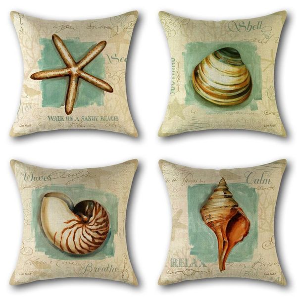 european retro style marine creature conch shell decorative cotton linen throw pillow case car sofa cushion cover 45x45cm cushion/decorative
european retro style marine creature conch shell decorative cotton linen throw pillow case car sofa cushion cover 45x45cm cushion/decorative