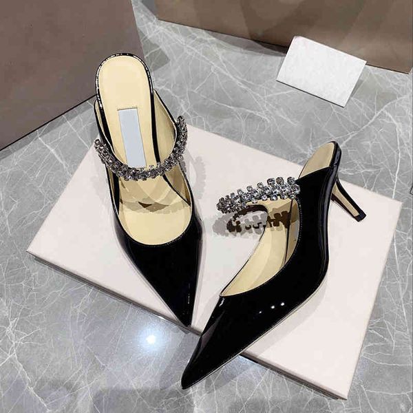 sandals patent leather rhinestones crystal strap stiletto mules pointed toe high heels lady party shoes women sheepskin insole pum, Black
sandals patent leather rhinestones crystal strap stiletto mules pointed toe high heels lady party shoes women sheepskin insole pum, Black
