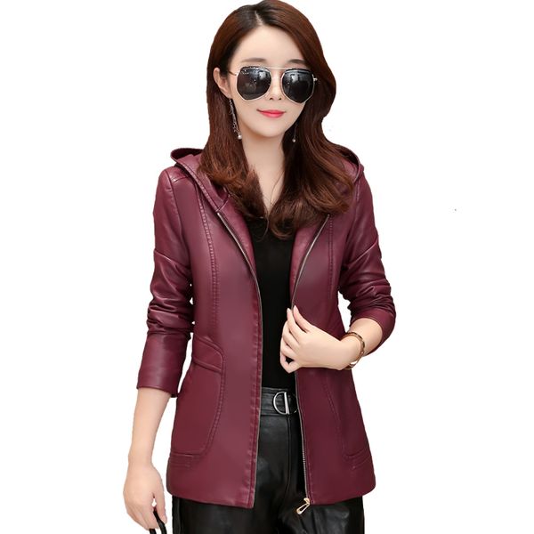 new womens elegant hooded jackets ladies slim soft sheepskin leather coat plus size 6xl female clothing outerwear 201119, Black
new womens elegant hooded jackets ladies slim soft sheepskin leather coat plus size 6xl female clothing outerwear 201119, Black