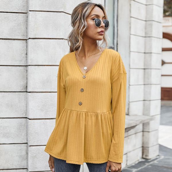 women's t-shirt spring autumn 2021 v-neck solid women tshirts casual folds button long sleeve mujer loose waist chiffon shirts, White
women's t-shirt spring autumn 2021 v-neck solid women tshirts casual folds button long sleeve mujer loose waist chiffon shirts, White
