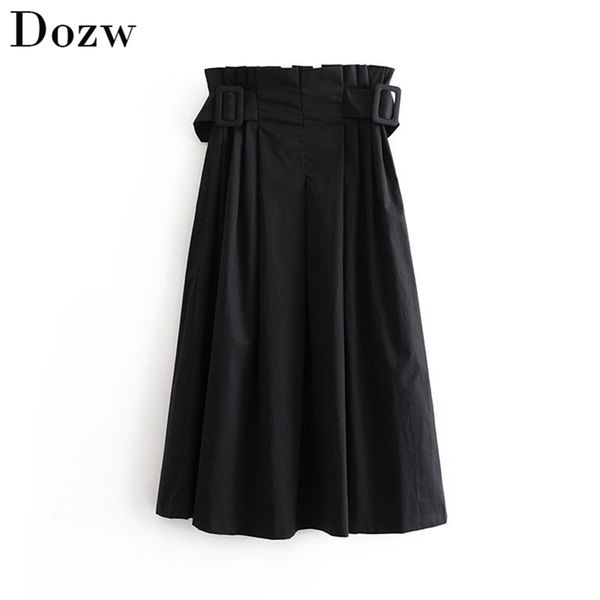 autumn skirts women solid pleated midi length elegant female high waist belt a-line casual ladies saias 210515, Black
autumn skirts women solid pleated midi length elegant female high waist belt a-line casual ladies saias 210515, Black