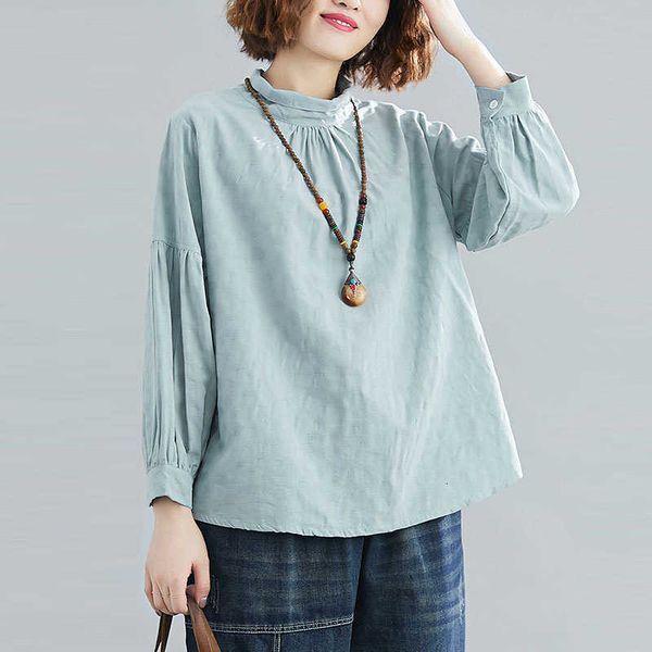 women's blouses & shirts autumn arts style women long sleeve turtleneck loose shirt dot cotton linen casual blouse fem uwcs, White
women's blouses & shirts autumn arts style women long sleeve turtleneck loose shirt dot cotton linen casual blouse fem uwcs, White