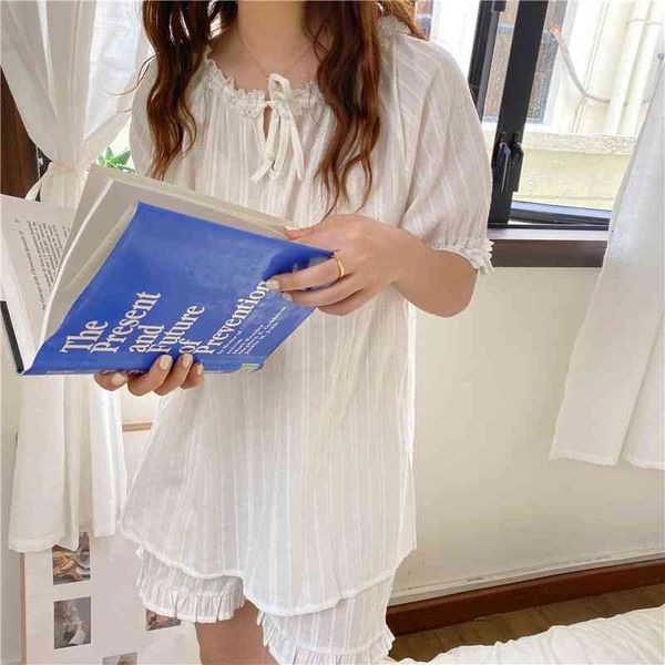 women's sleepwear 2021 loose women cotton lace two piece sets stylish summer casual femme pajama suits qlkj, Black;red
women's sleepwear 2021 loose women cotton lace two piece sets stylish summer casual femme pajama suits qlkj, Black;red