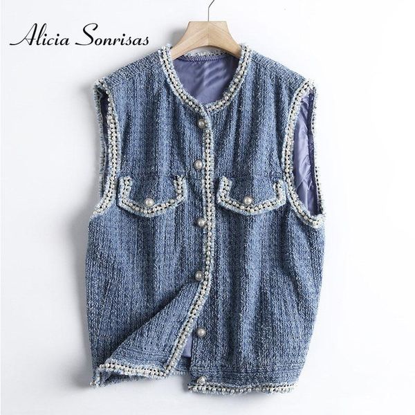 korean style women's clothing 2021 summer stand collar pearl decoration chunky vest fashion coat vests, Black;white
korean style women's clothing 2021 summer stand collar pearl decoration chunky vest fashion coat vests, Black;white
