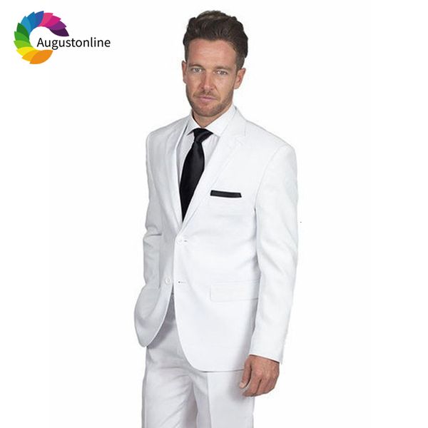 men's suits & blazers white men wedding tuxedos 2 pieces (jacket+pants) slim fit groom wear prom business mans blazer costume homm, White;black
men's suits & blazers white men wedding tuxedos 2 pieces (jacket+pants) slim fit groom wear prom business mans blazer costume homm, White;black