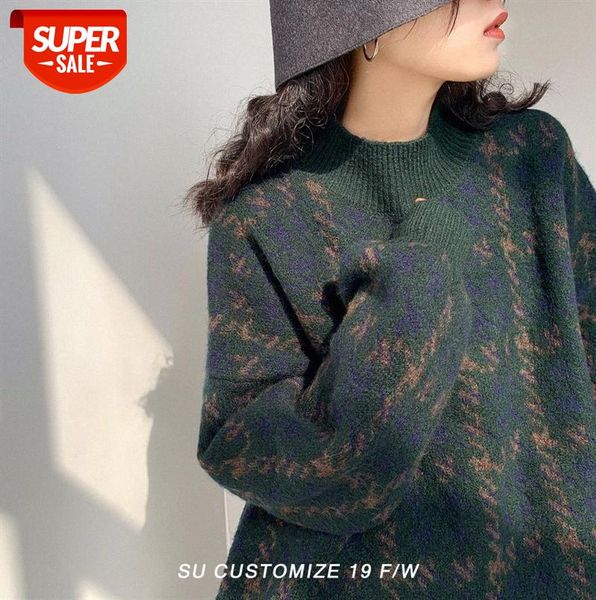 houndstooth half turtleneck sweater women loose and versatile thick soft retro hong kong style coat #rm38, Black;gray
houndstooth half turtleneck sweater women loose and versatile thick soft retro hong kong style coat #rm38, Black;gray