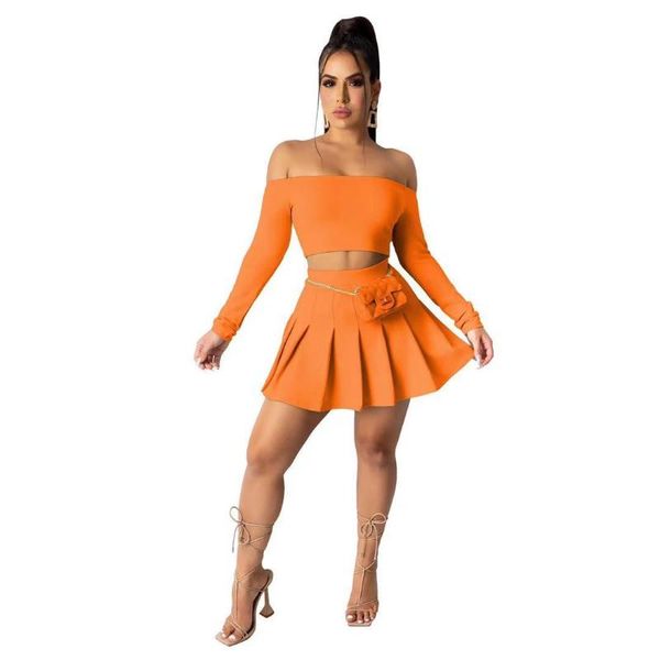 pleated skirts suit women boat neck bare shoulders long sleeve set mini dress solid color strapless party outfits summer, Black
pleated skirts suit women boat neck bare shoulders long sleeve set mini dress solid color strapless party outfits summer, Black