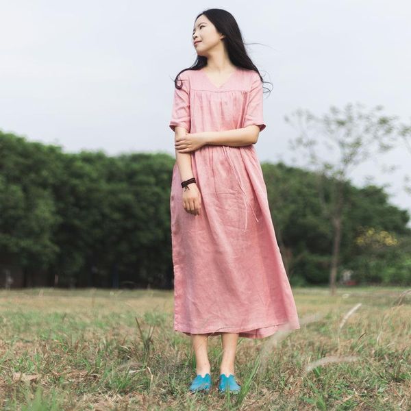 casual dresses women spring summer linen solid color dress ladies vintage flax v neck short sleeve waisted, Black;gray
casual dresses women spring summer linen solid color dress ladies vintage flax v neck short sleeve waisted, Black;gray