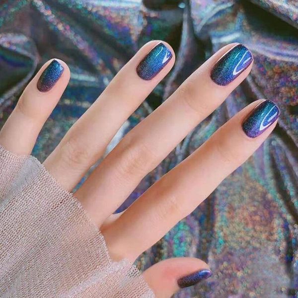 false nails fake short chameleon spar aurora cat's eye nail stickers finished 24 with glue, Red;gold
false nails fake short chameleon spar aurora cat's eye nail stickers finished 24 with glue, Red;gold
