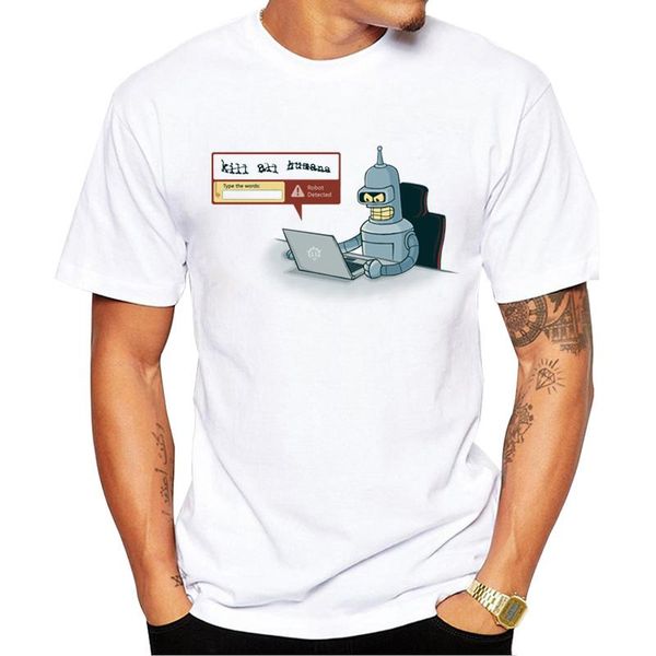 est cartoon men t-shirt short sleeve vintage robot detector printed tshirts cool t shirts essential tee men's t-shirts, White;black
est cartoon men t-shirt short sleeve vintage robot detector printed tshirts cool t shirts essential tee men's t-shirts, White;black