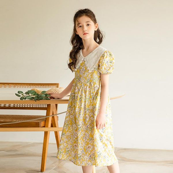 girl's dresses floral kids dress 2021 girls summer teen children cotton korean baby clothes princess puff sleeve,#6320, Red;yellow
girl's dresses floral kids dress 2021 girls summer teen children cotton korean baby clothes princess puff sleeve,#6320, Red;yellow