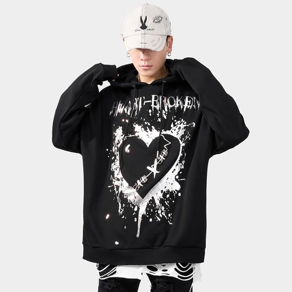 men's hoodies & sweatshirts men graphic hoodie streetwear hip hop hooded sweatshirt cotton pullover, Black
men's hoodies & sweatshirts men graphic hoodie streetwear hip hop hooded sweatshirt cotton pullover, Black