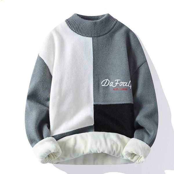 men's sweaters 2021 autumn winter o-neck long sleeve sweater men half turtleneck casual versatile printed warm knit youth drop ship, White;black
men's sweaters 2021 autumn winter o-neck long sleeve sweater men half turtleneck casual versatile printed warm knit youth drop ship, White;black