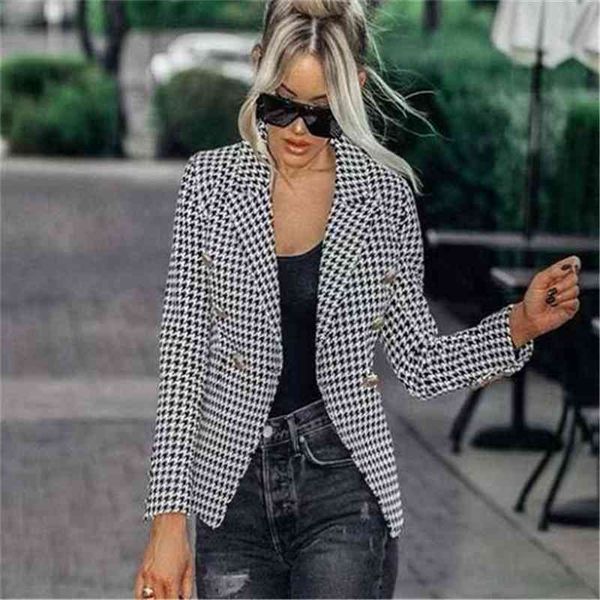 women's suits & blazers high street autumn faabion full sleeves black plaid blazer jacket celebrity designer part, White;black
women's suits & blazers high street autumn faabion full sleeves black plaid blazer jacket celebrity designer part, White;black