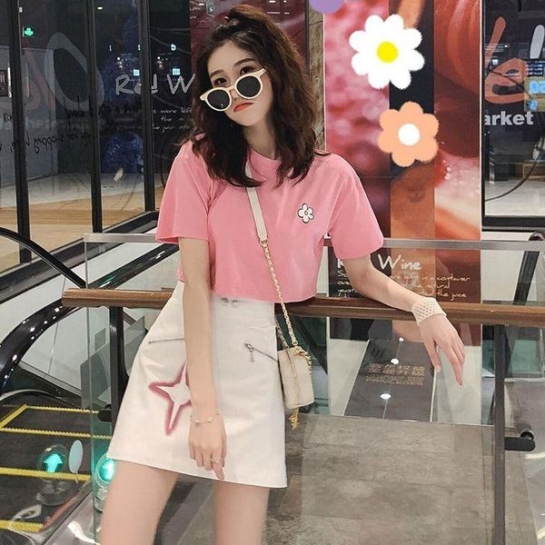 two piece dress 2021 summer holiday casual sweat suits women o-neck short cartoon t + cute mini skirt 2 sets womens outfits z17, White 
two piece dress 2021 summer holiday casual sweat suits women o-neck short cartoon t + cute mini skirt 2 sets womens outfits z17, White