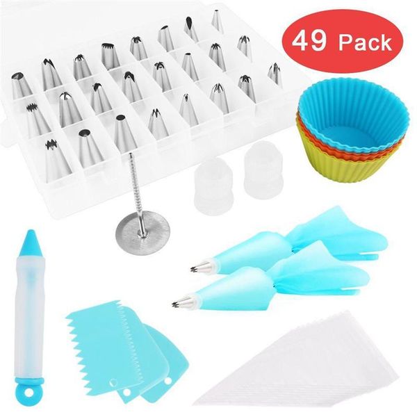 baking & pastry tools 49 pcs/set bags+24 nozzle set cake diy icing piping cream reusablesilicone muffin cup decorating
baking & pastry tools 49 pcs/set bags+24 nozzle set cake diy icing piping cream reusablesilicone muffin cup decorating