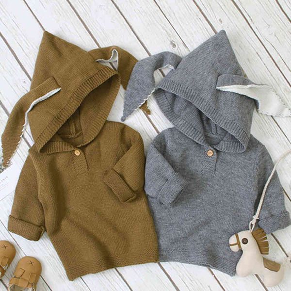 boy girl autumn winter long sleeve hooded rabbit ears knitted sweater boys girls pure color sweaters for kids clothes 210429, Blue
boy girl autumn winter long sleeve hooded rabbit ears knitted sweater boys girls pure color sweaters for kids clothes 210429, Blue