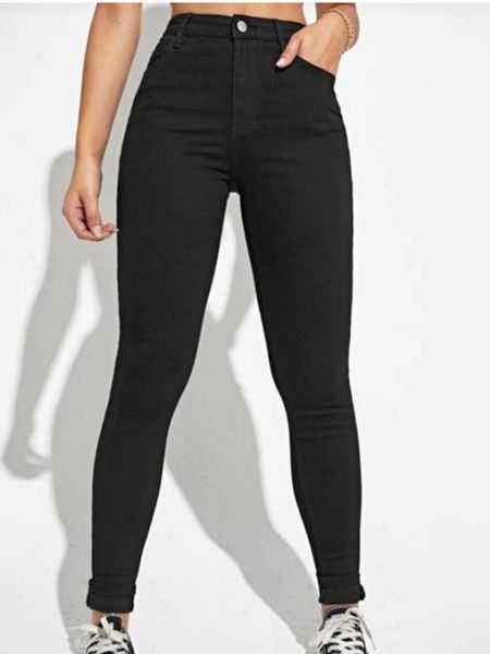 women's jeans 2021 autumn and winter pencil pants black casual high waist stretch calf women., Blue
women's jeans 2021 autumn and winter pencil pants black casual high waist stretch calf women., Blue