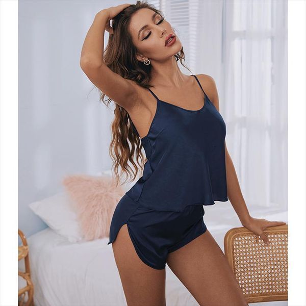 summer pajama set silk like womens sleepwears sling shorts 2 piece pyjama nightwear imitation satin sleepwear dropshipping, Black;red
summer pajama set silk like womens sleepwears sling shorts 2 piece pyjama nightwear imitation satin sleepwear dropshipping, Black;red