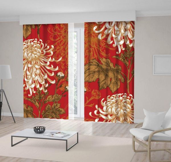 curtain & drapes chrysanthemum flowers branches leaves on red background classic oriental floral art white gold brown
curtain & drapes chrysanthemum flowers branches leaves on red background classic oriental floral art white gold brown