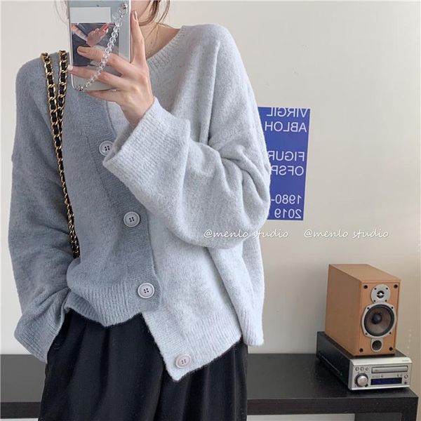 women's knits & tees loose irregular long sleeved sweater coat autumn and winter 2021 gentle warm knit cardigan top, White
women's knits & tees loose irregular long sleeved sweater coat autumn and winter 2021 gentle warm knit cardigan top, White