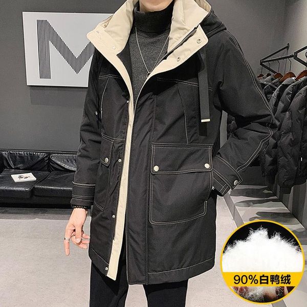 men's down & parkas jacket men 's 2021 winter korean youth long thin overalls, Black
men's down & parkas jacket men 's 2021 winter korean youth long thin overalls, Black