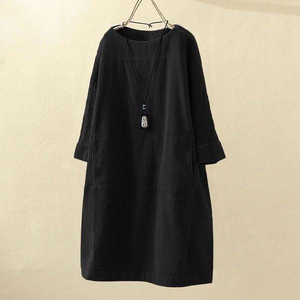 2021 vintage autumn long sleeve pocket solid o neck loose party women casual plus size dress vestidos#j30, Black;gray
2021 vintage autumn long sleeve pocket solid o neck loose party women casual plus size dress vestidos#j30, Black;gray