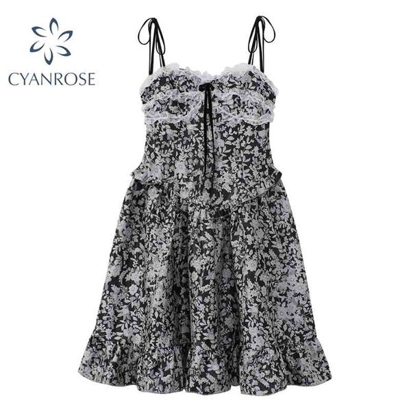 summer women's lace print elegant dress women sleeveless spaghetti strap dresses korean sweet mori girl ins vestidos 210430, Black;gray
summer women's lace print elegant dress women sleeveless spaghetti strap dresses korean sweet mori girl ins vestidos 210430, Black;gray