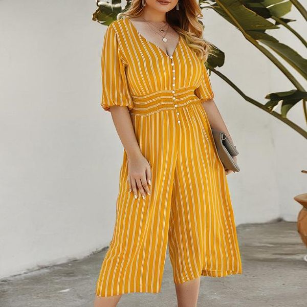 women's jumpsuits & rompers 2021 the jumpsuit ladies striped loose five-point sleeve piece trousers fashion outdoor beach female siames, Black;white
women's jumpsuits & rompers 2021 the jumpsuit ladies striped loose five-point sleeve piece trousers fashion outdoor beach female siames, Black;white