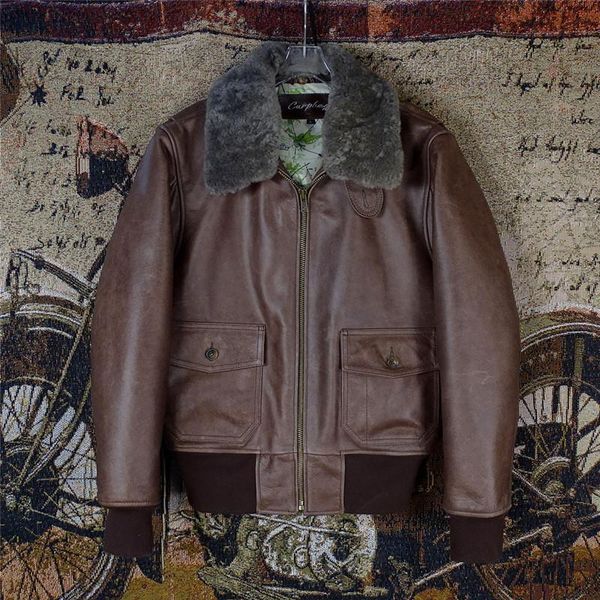 men's leather & faux 2021 jacket genuine cow pilot coat military style padded parkas warm thick clothing for male winter brown 3xl 4xl, Black
men's leather & faux 2021 jacket genuine cow pilot coat military style padded parkas warm thick clothing for male winter brown 3xl 4xl, Black