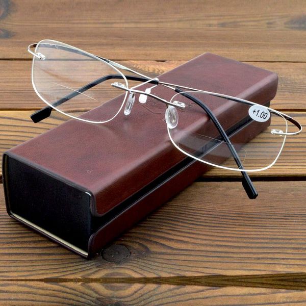 sunglasses titanium frame ultra light memory super stretch temple rimless bifocal reading glasses +0.75 +1 +1.5 +1.75 +2 +2.25 to +4, White;black
sunglasses titanium frame ultra light memory super stretch temple rimless bifocal reading glasses +0.75 +1 +1.5 +1.75 +2 +2.25 to +4, White;black